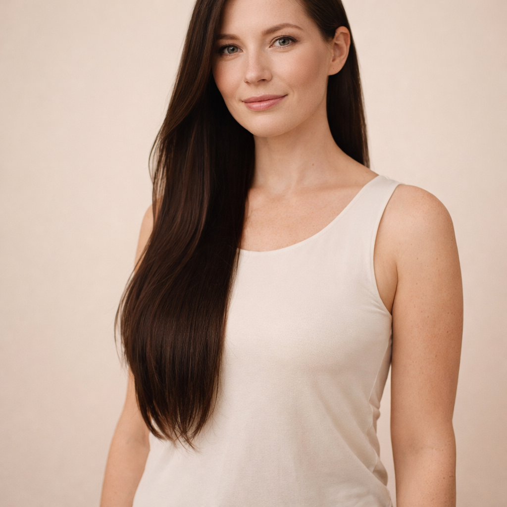 4x4 Natural Brazilian Clips-On Hair Extensions (Straight)