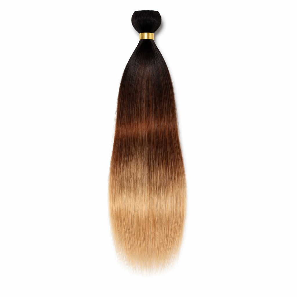 1B/30/27 Straight Raw Brazilian Hair Bundle