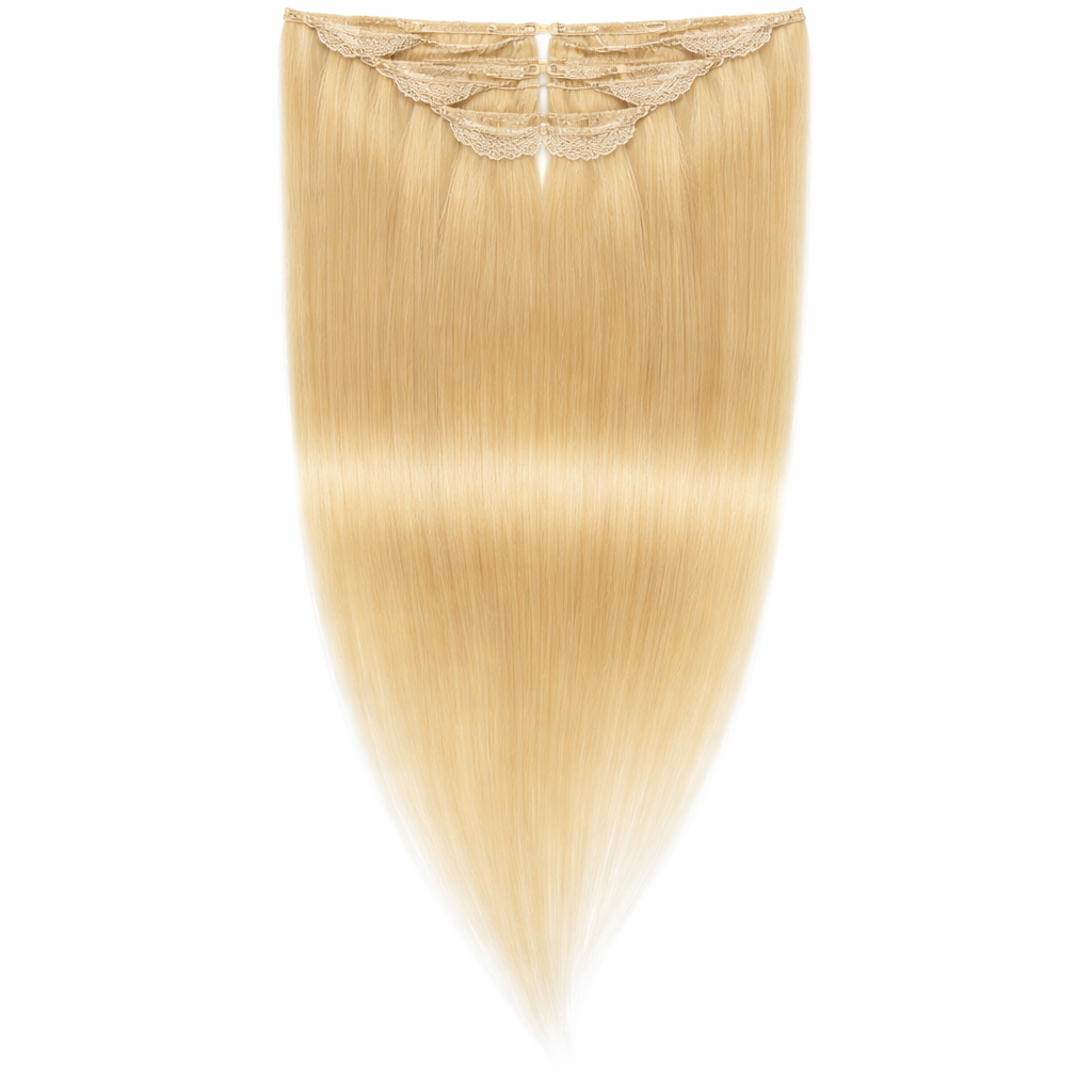 4x4 Natural Brazilian Clips-On Hair Extensions (613)