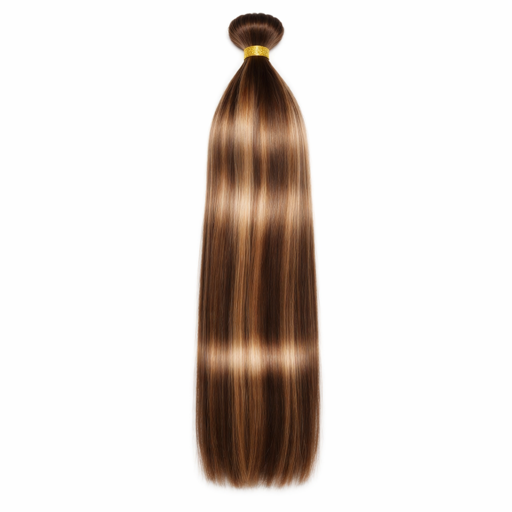 P4/27 Straight Raw Brazilian Hair Bundle