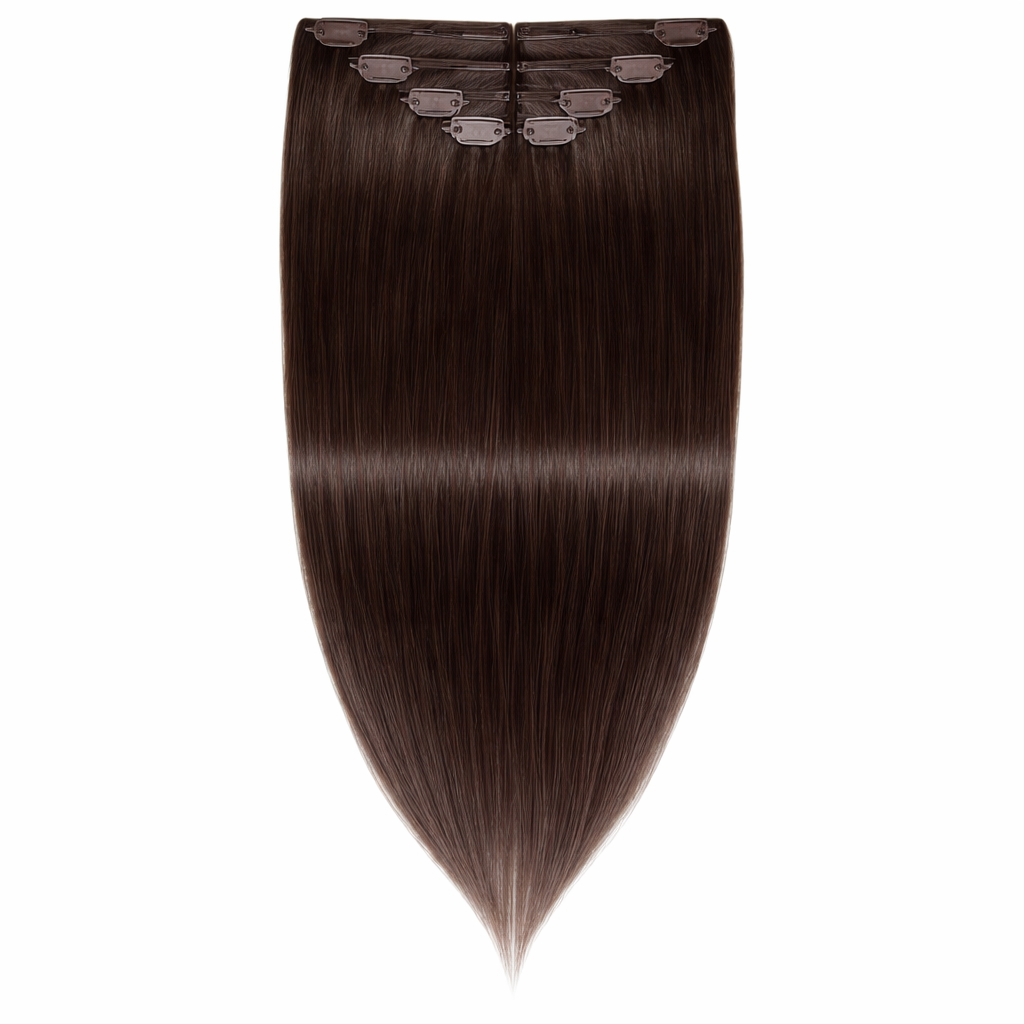4x4 Natural Brazilian Clips-On Hair Extensions (2#)