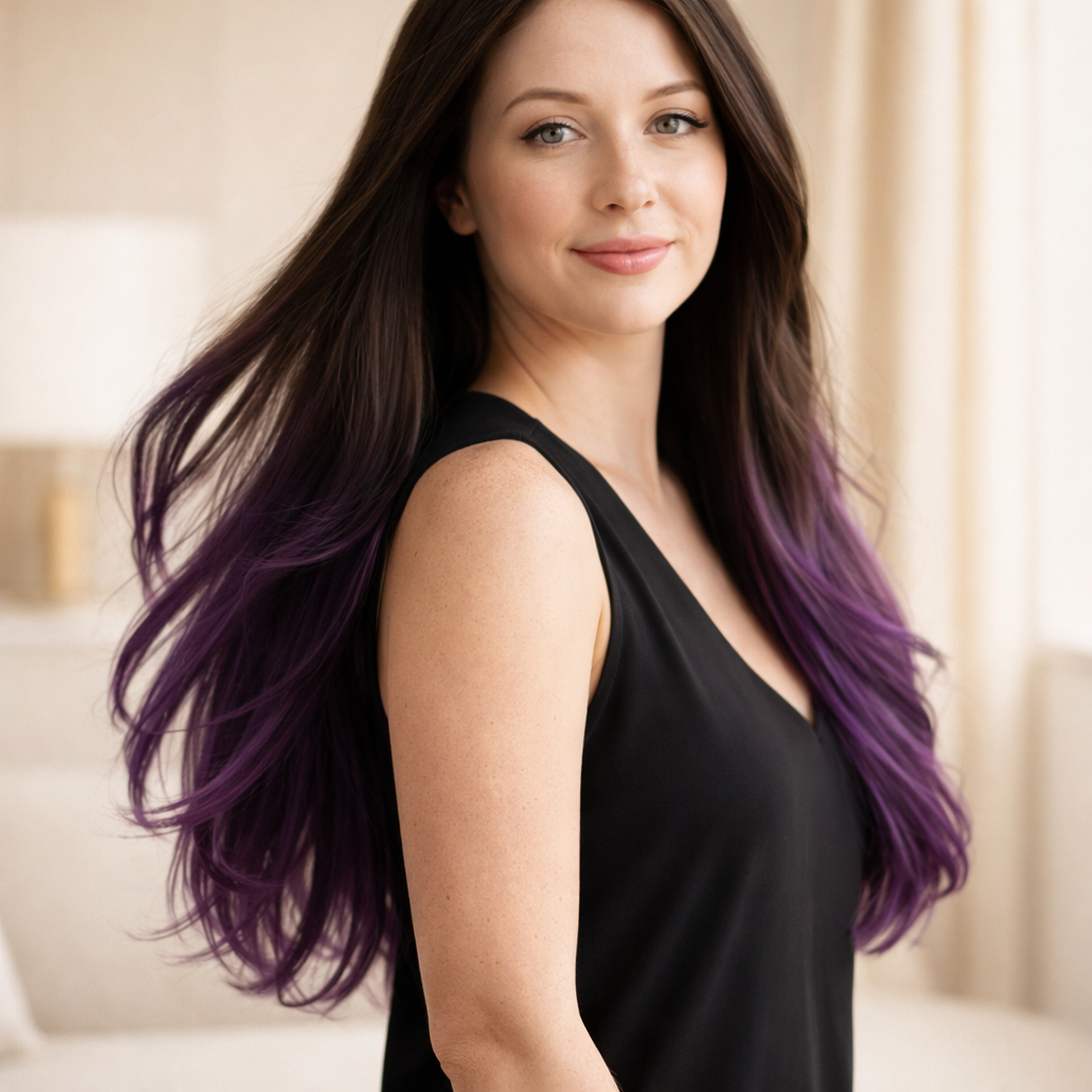 18/PURPLR Straight Raw Brazilian Hair Bundle