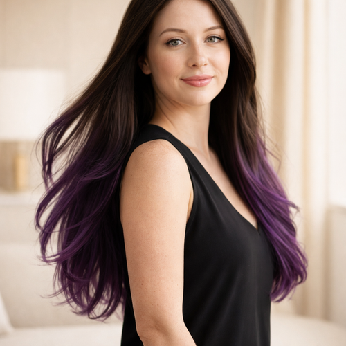 18/PURPLR Straight Raw Brazilian Hair Bundle