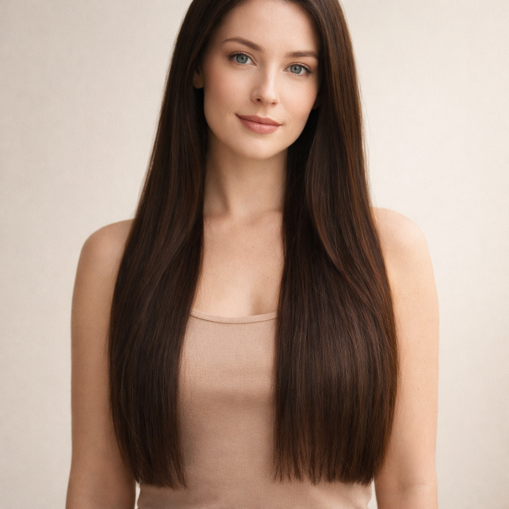 4# Straight Raw Brazilian Hair Bundle