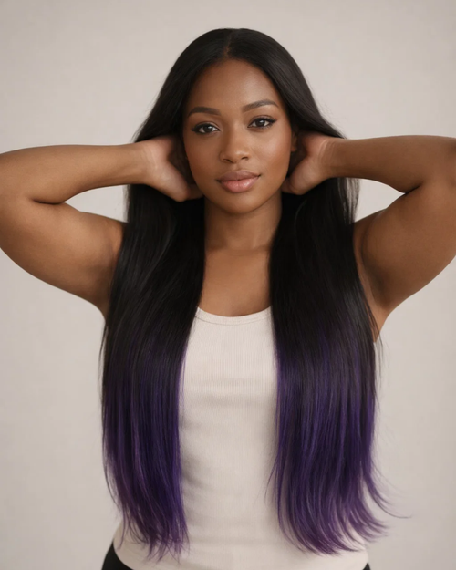 18/PURPLR Straight Raw Brazilian Hair Bundle