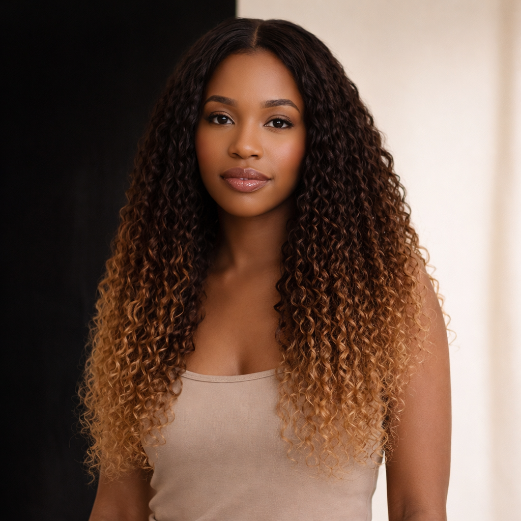 1B/30/27 Bohemian Curly Raw Brazilian Hair Bundle