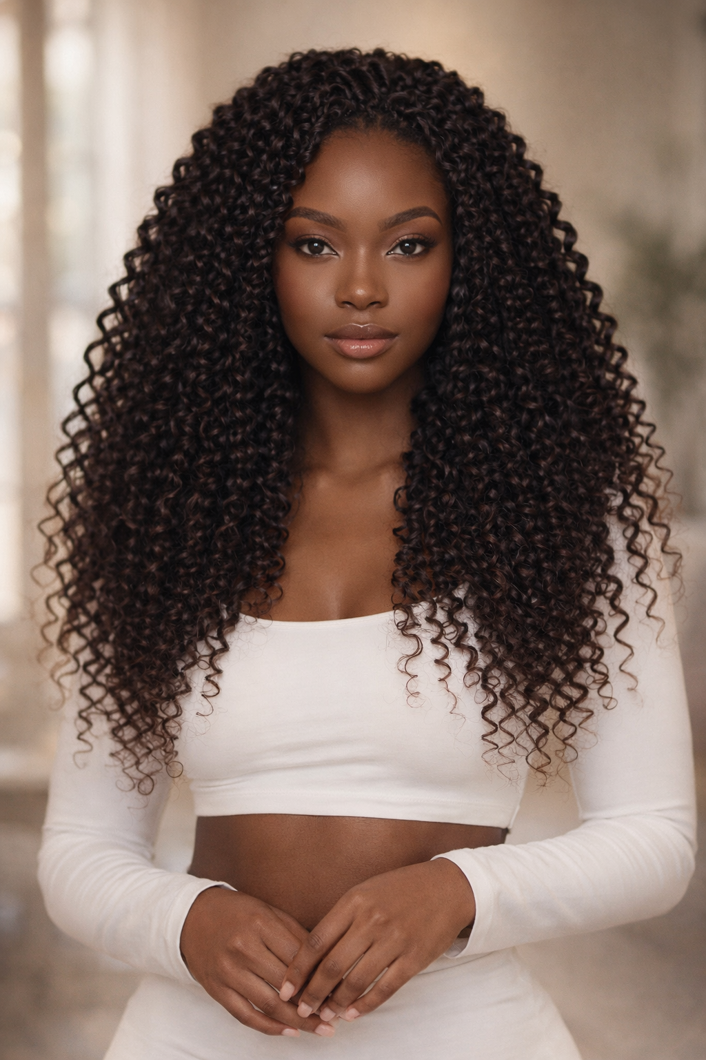 4x4 Natural Brazilian Clips-On Hair extensions (Pineapple)