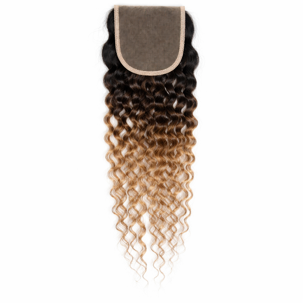 HD 5x5 Closure Virgin Hair Brazilian Lace (1B/27 Bohemian)