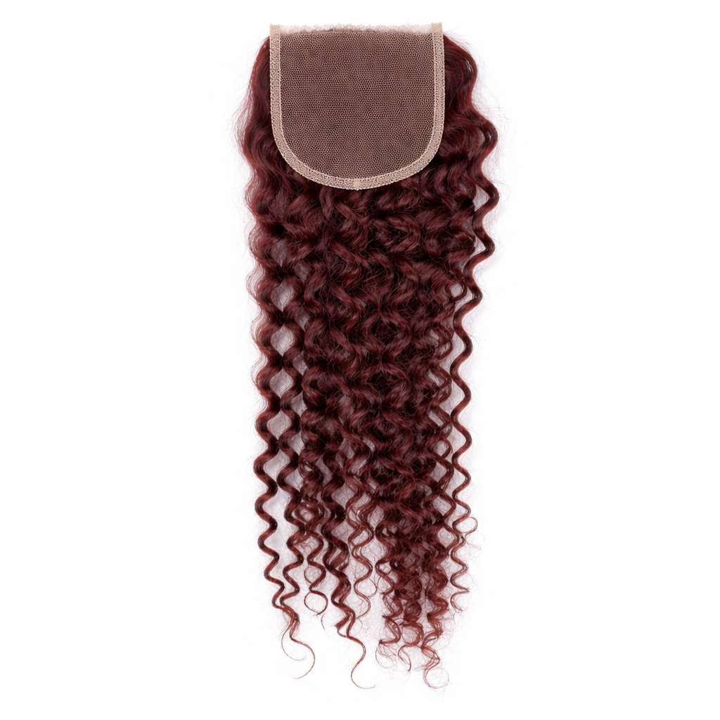 HD 5x5 Closure Virgin Hair Brazilian Lace (99J Bohemian)