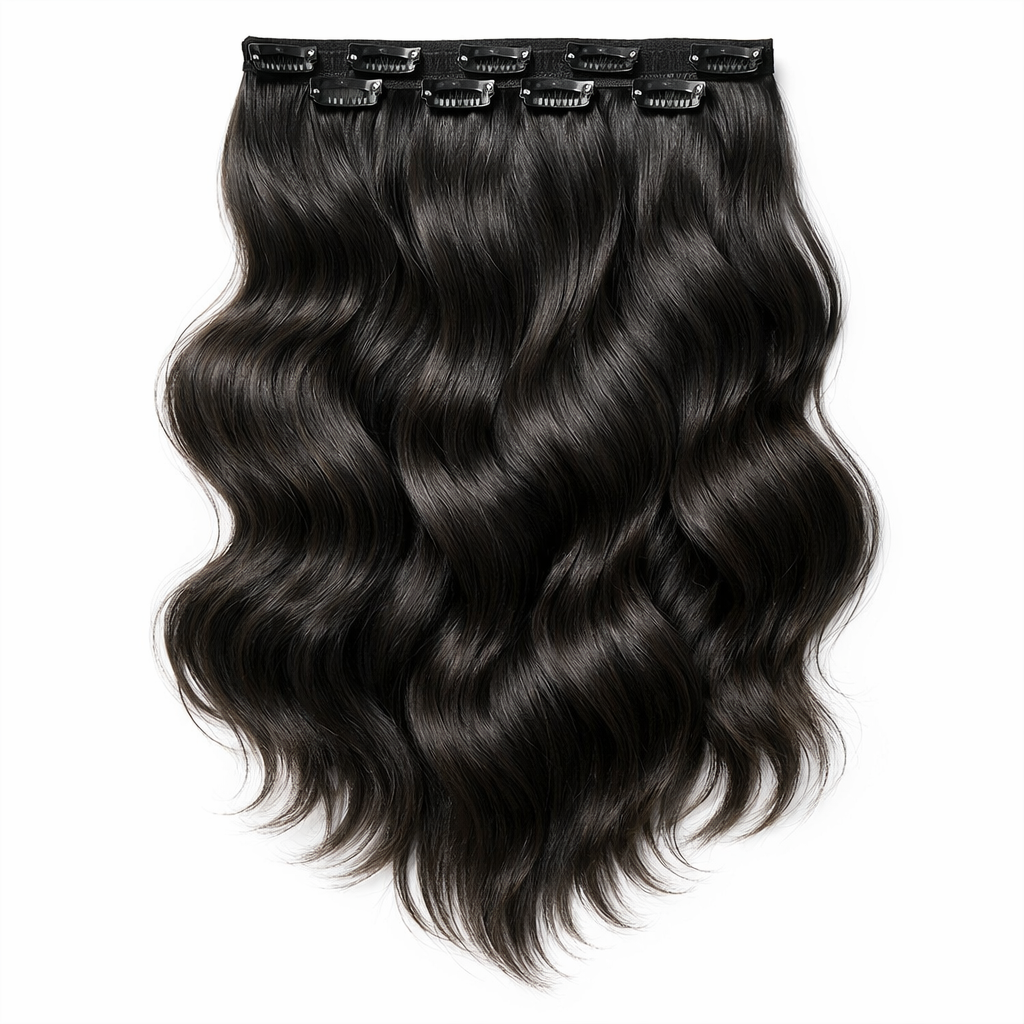 4x4 Natural Brazilian Clips-On Hair Extensions (Body)